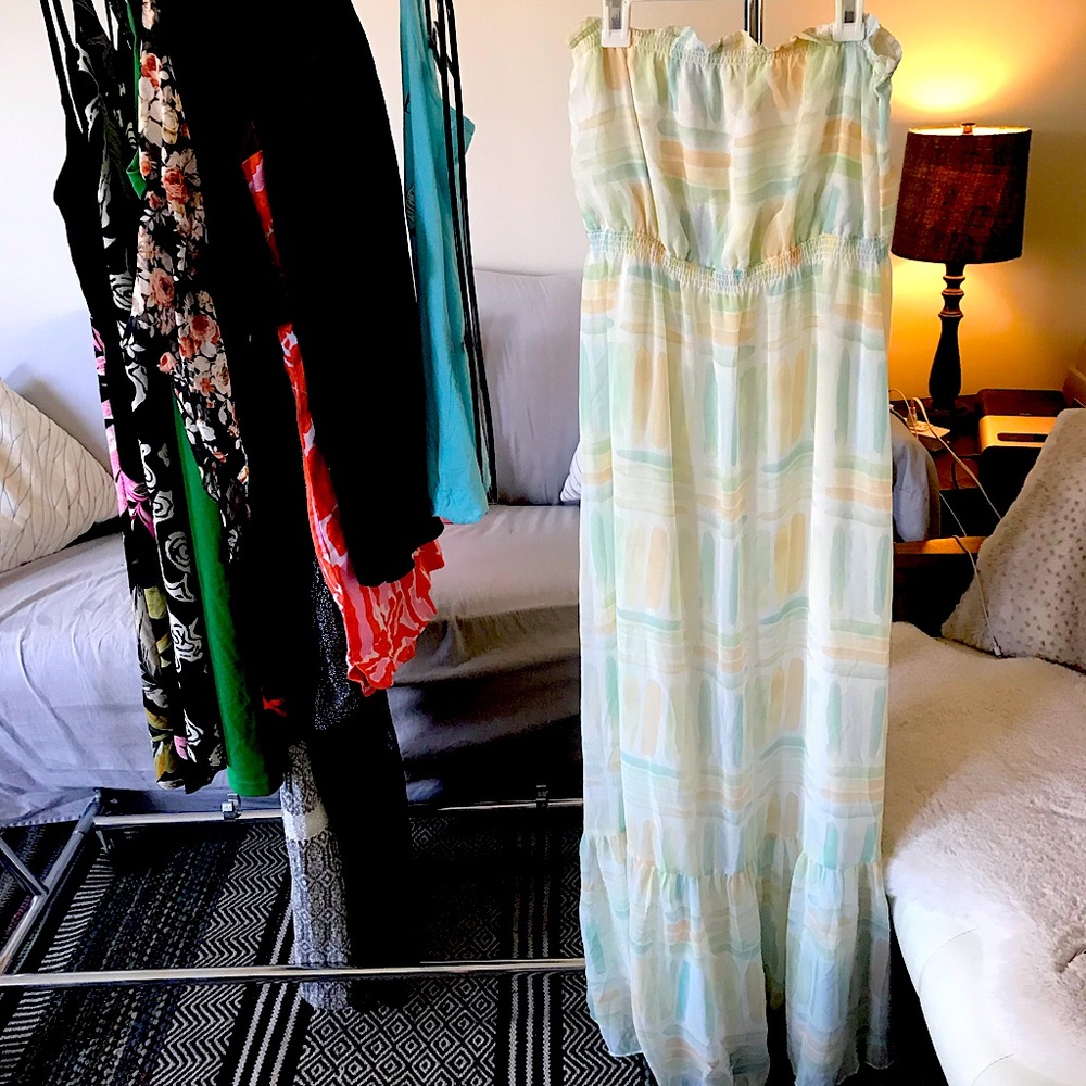 Tube top chiffon dress